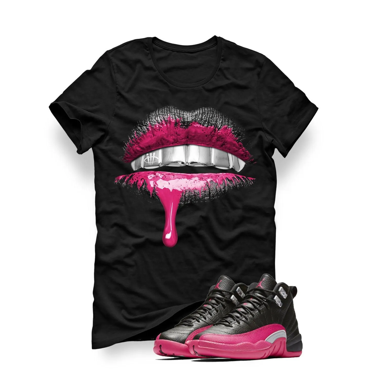 Air Jordan 12 GS Deadly Pink  Black T ( Lips)