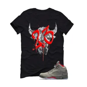 Air Jordan 5 Camo Black T (SHADOW BULL)