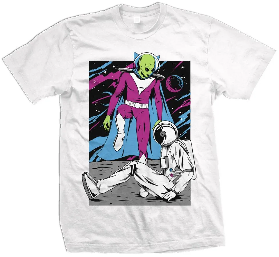 Alien Step Over - White T-Shirt