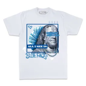 All I See Is Blue Faces - White T-Shirt