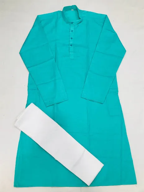 Beautiful Sky Blue Color  Men's Kurta With Pajama Pant