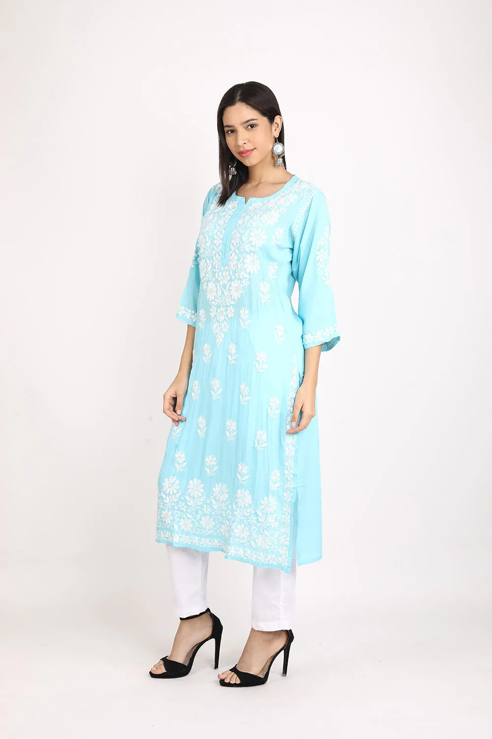 Bela Premium  Modal Chikankari Kurti