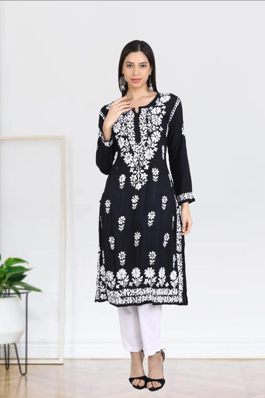 Bela Premium  Modal Chikankari Kurti