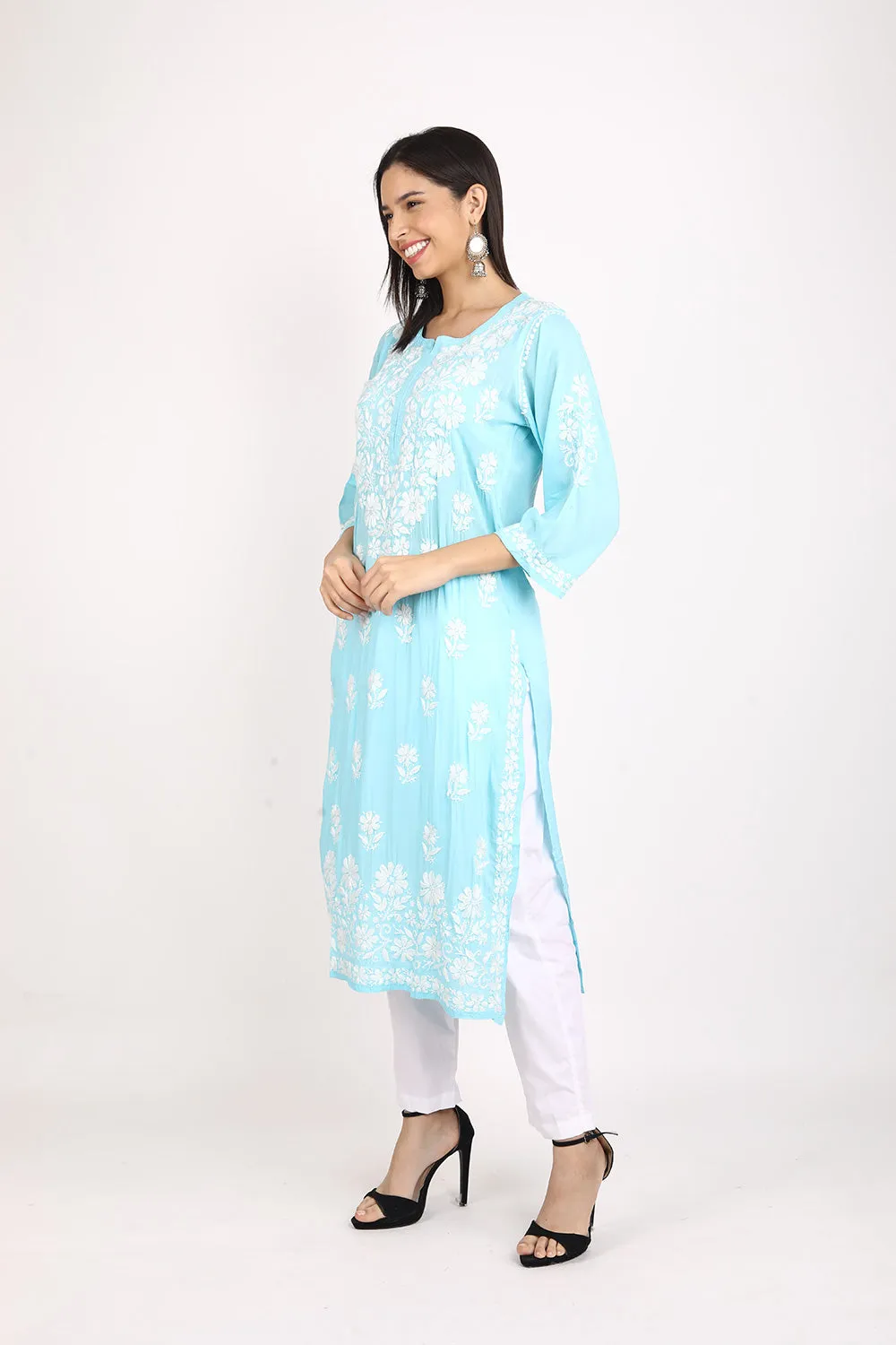 Bela Premium  Modal Chikankari Kurti