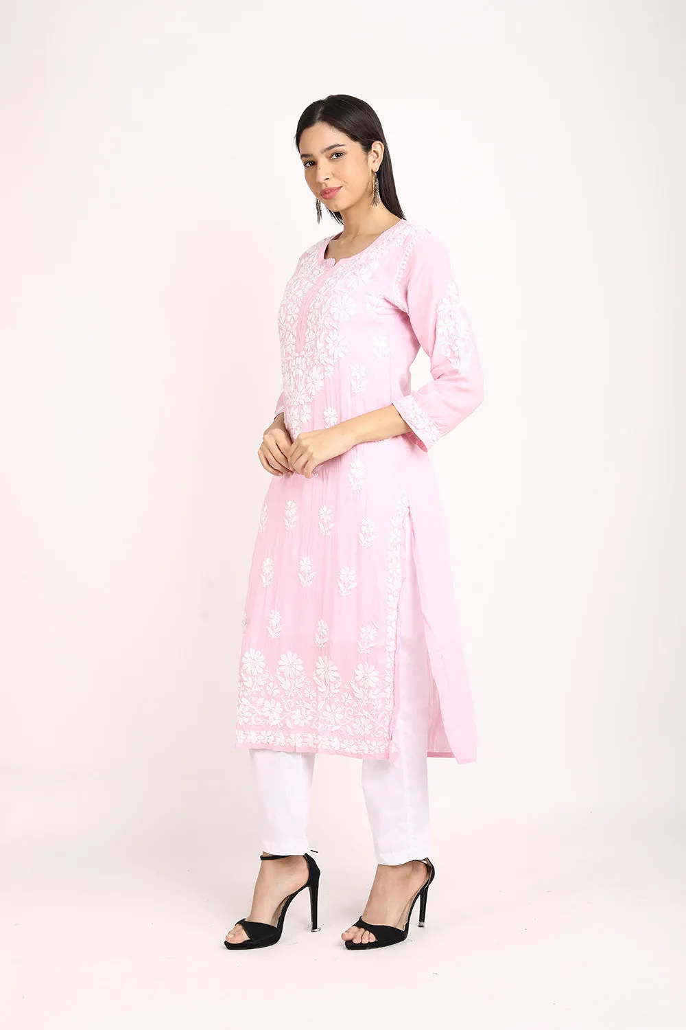 Bela Premium  Modal Chikankari Kurti