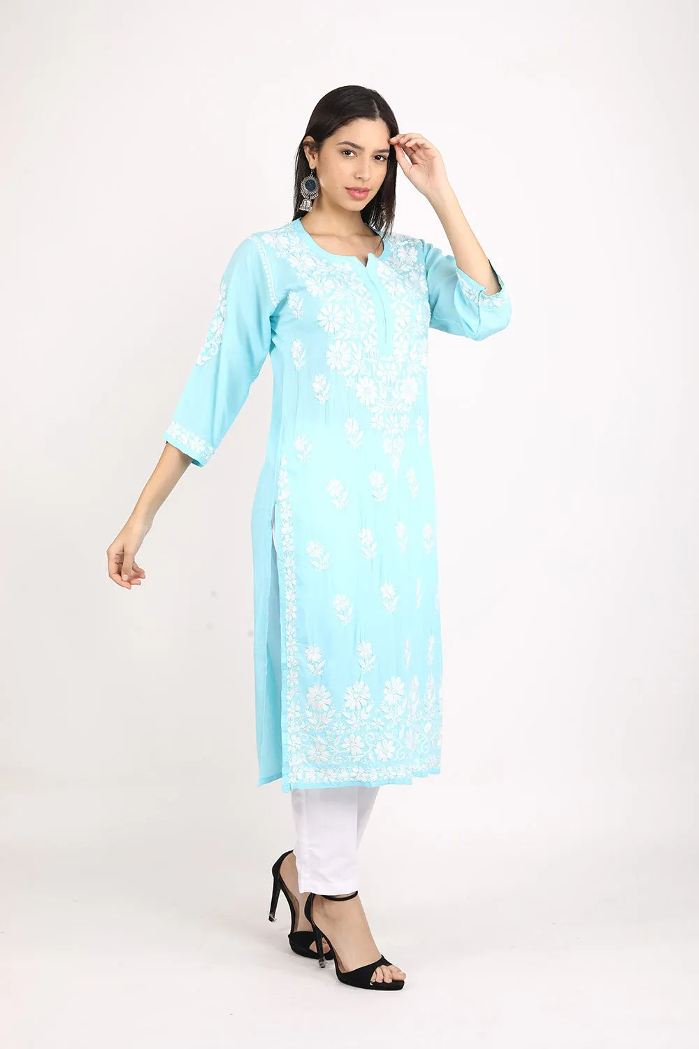 Bela Premium  Modal Chikankari Kurti