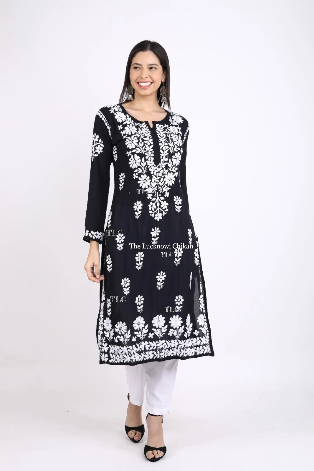 Bela Premium  Modal Chikankari Kurti