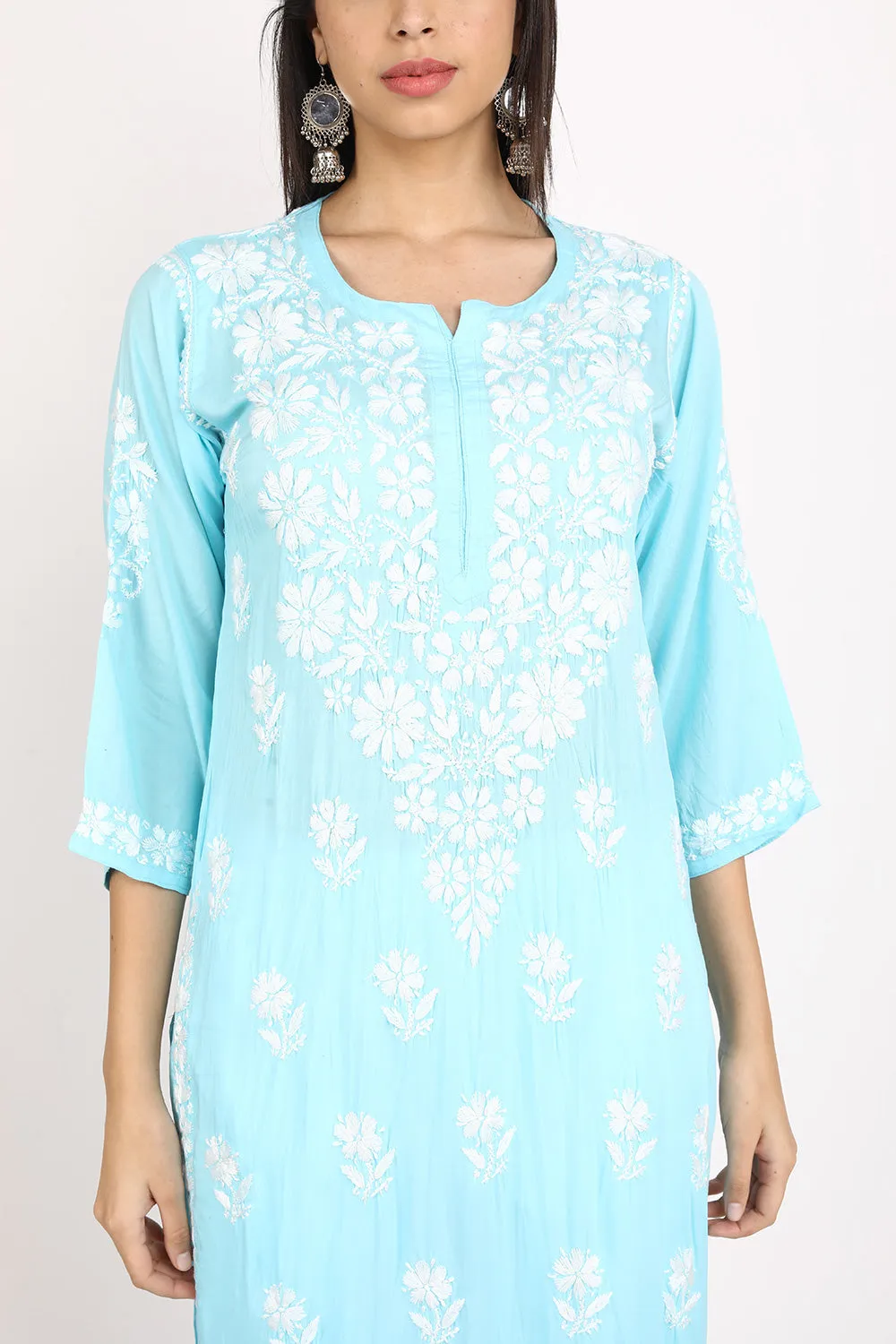 Bela Premium  Modal Chikankari Kurti