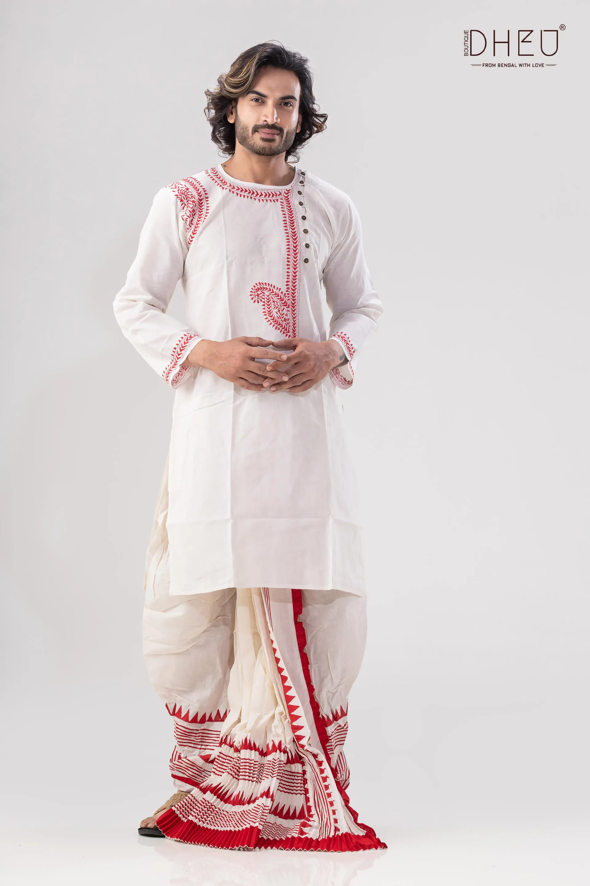 Bijoya - Kurta - Saree Couple Set