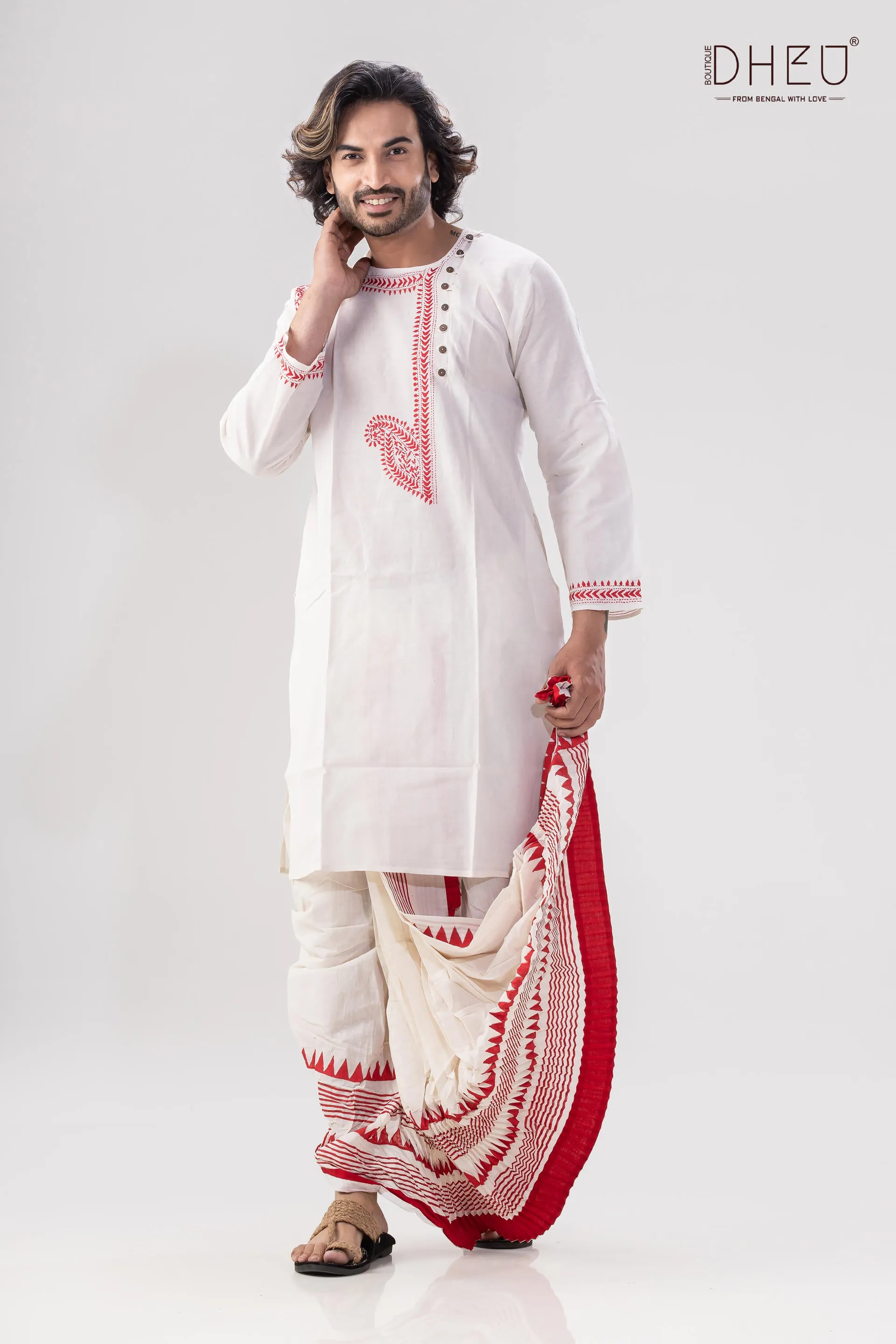 Bijoya - Kurta - Saree Couple Set