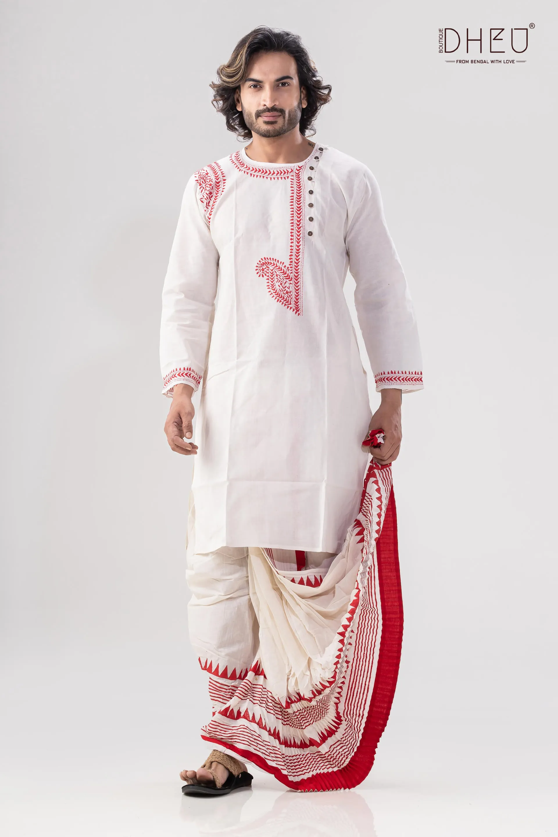 Bijoya - Kurta - Saree Couple Set