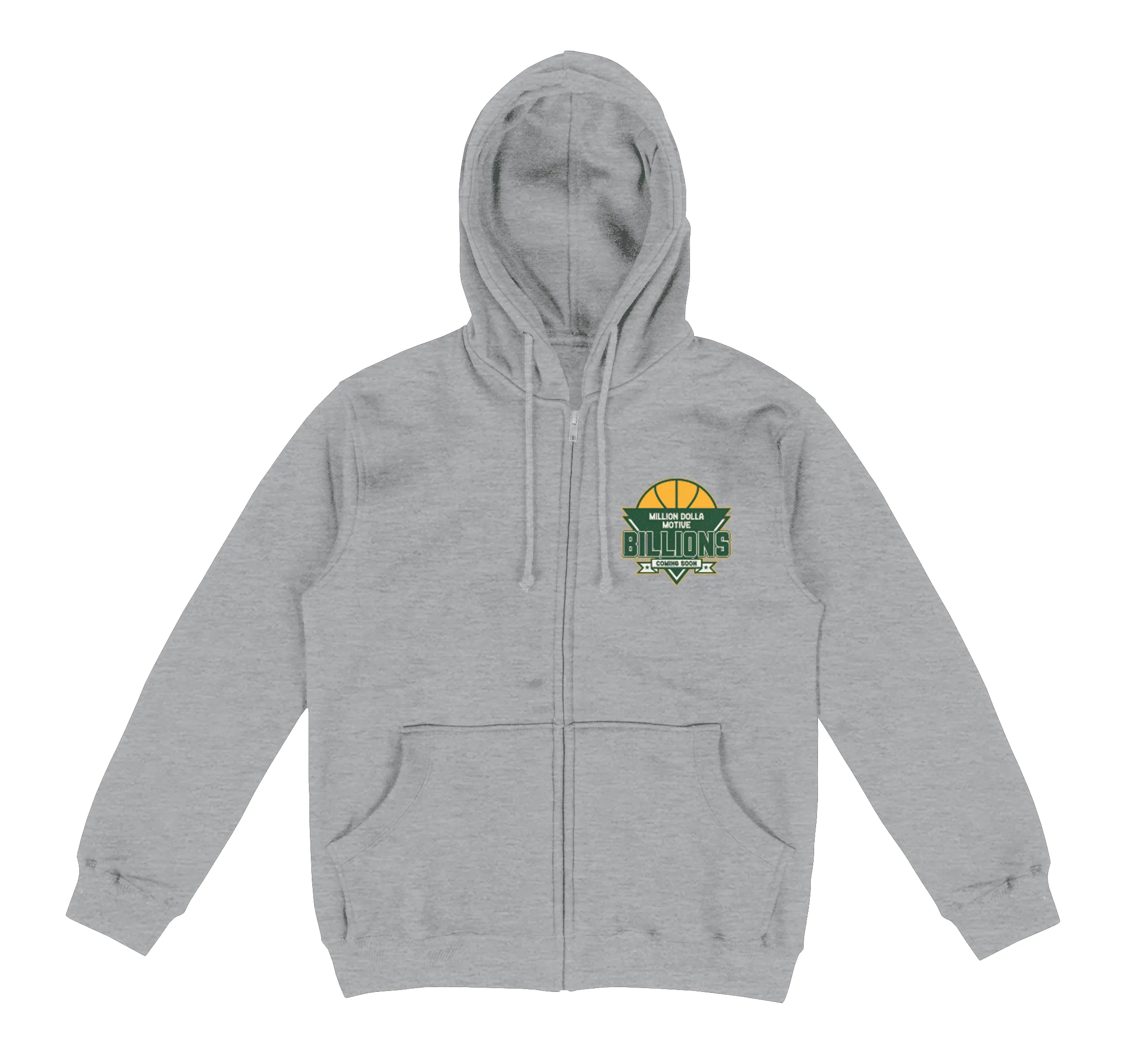 Billions Coming Soon - Heather Grey Zipper Hoodie Sweatshirt