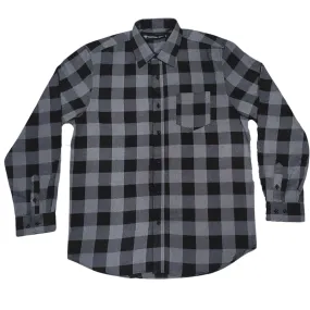 Black and Grey Flannel Long Sleeve Shirt