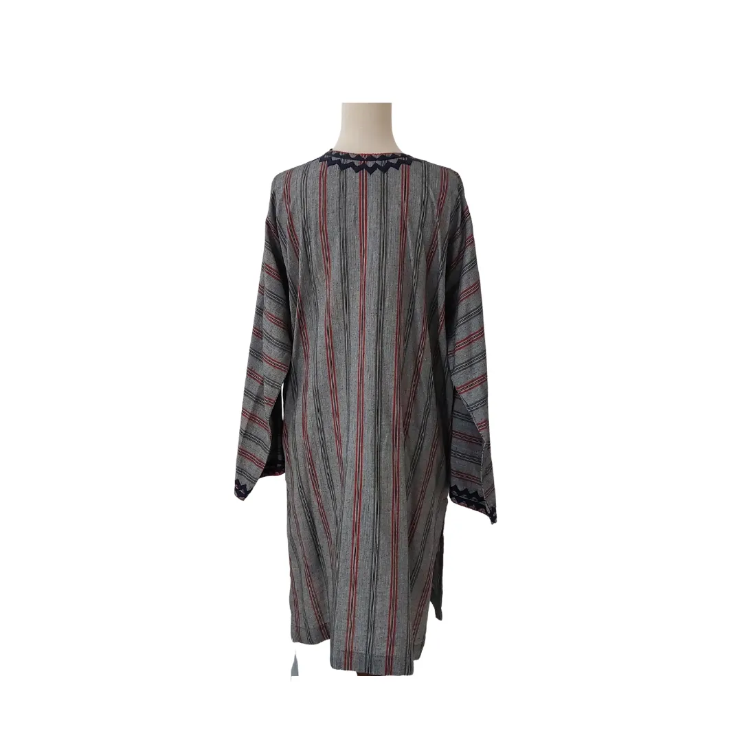 Blocked Grey and Rust Striped Kurta | Gently Used |