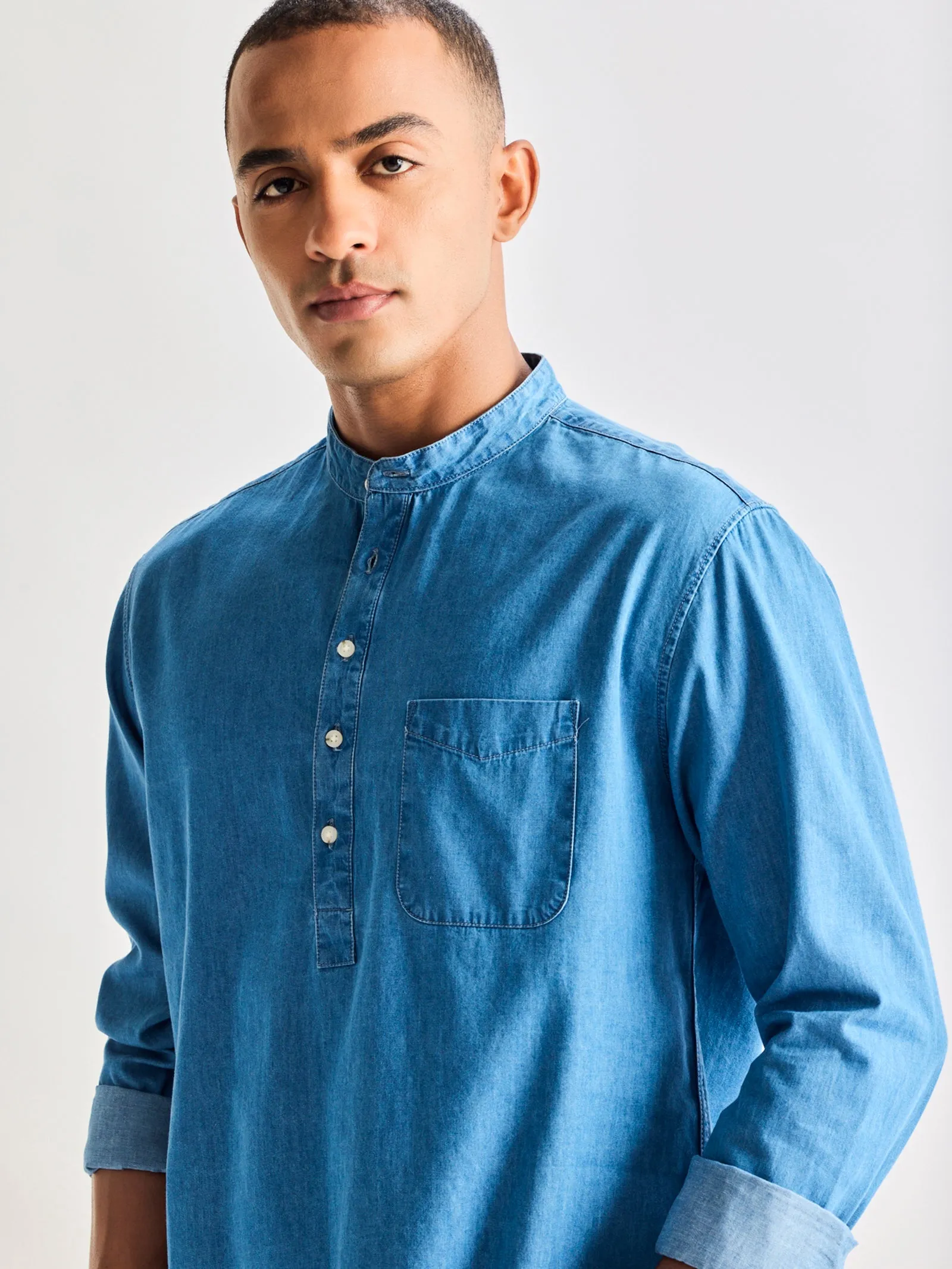 Blue Denim Kurta