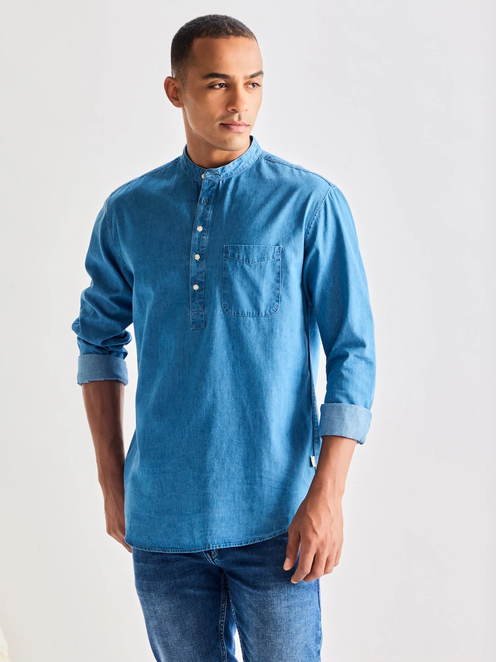 Blue Denim Kurta