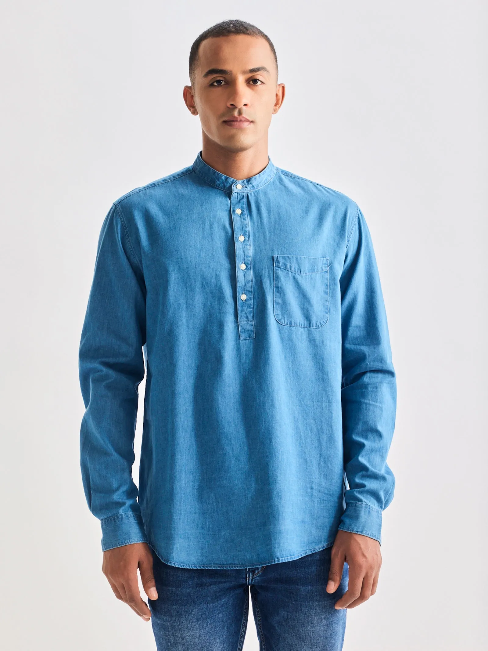 Blue Denim Kurta