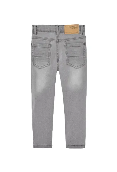 Boboli Elastic denim trousers for boys 590048 grey