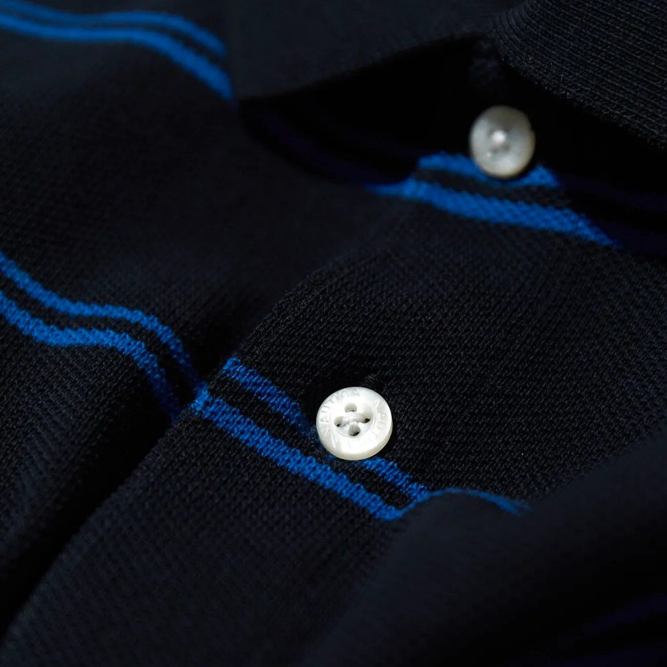 Border Polo Shirts - True Black