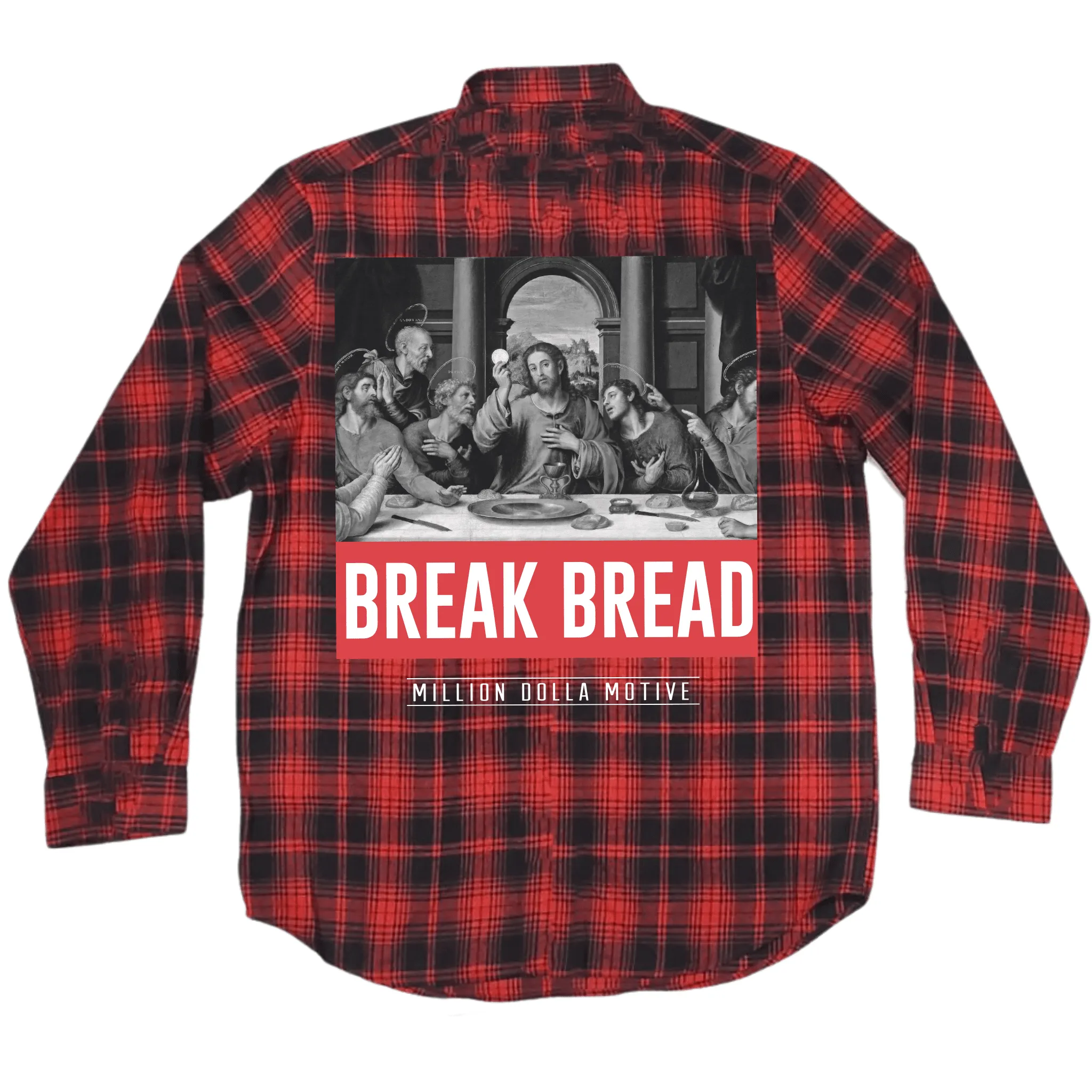 Break Bread - Red and Black Flannel Long Sleeve Shirt