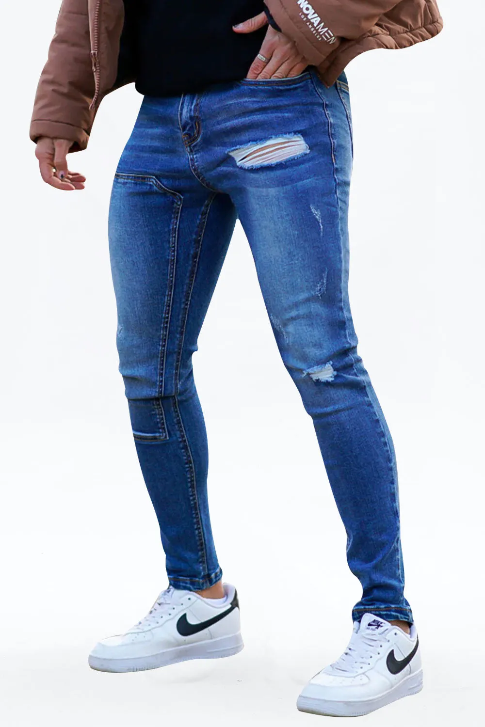 Buy $80 Free Shipping Men's Super Stretch Skinny Jean - Blue