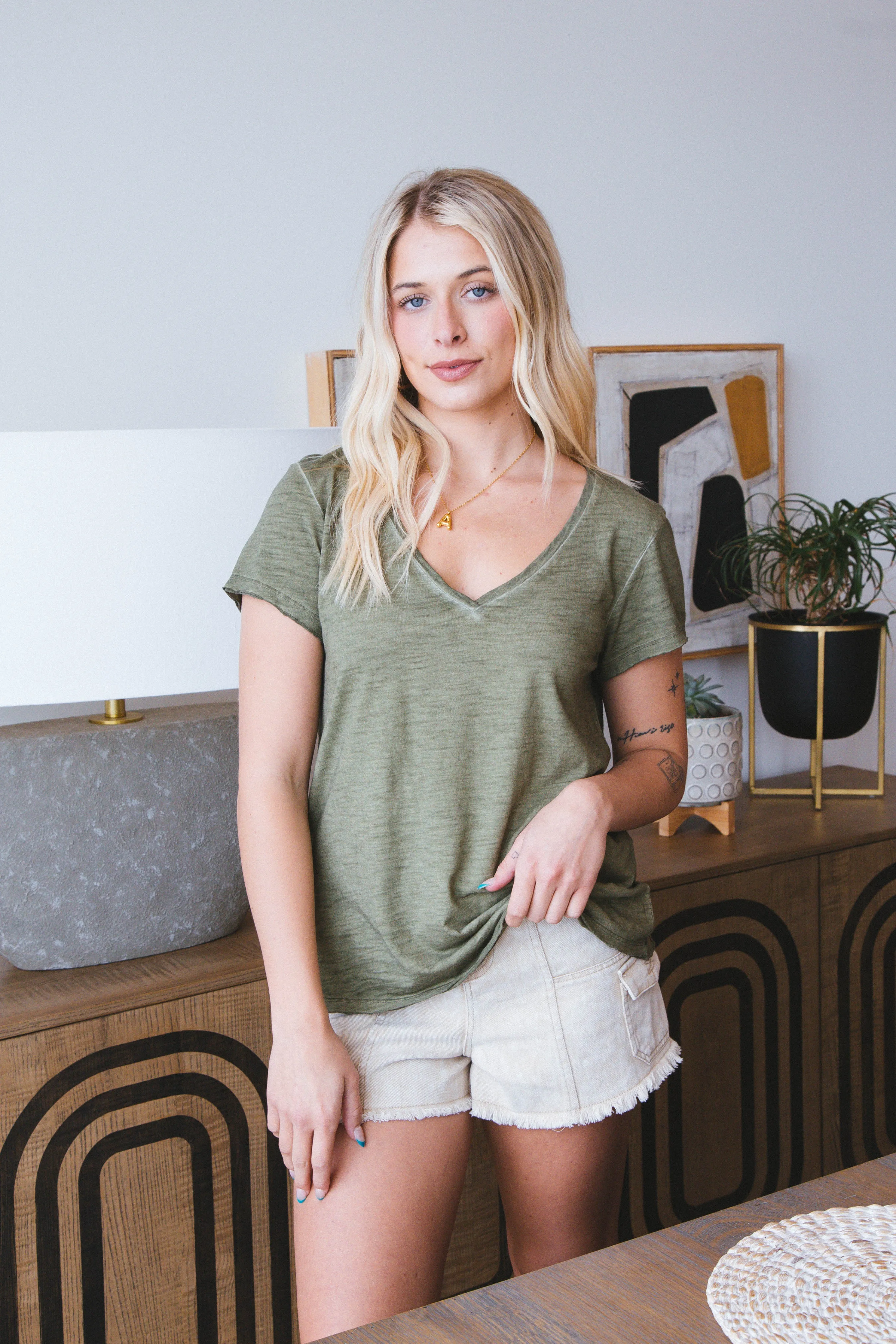 Carefree Tee, Burnt Olive | Sanctuary