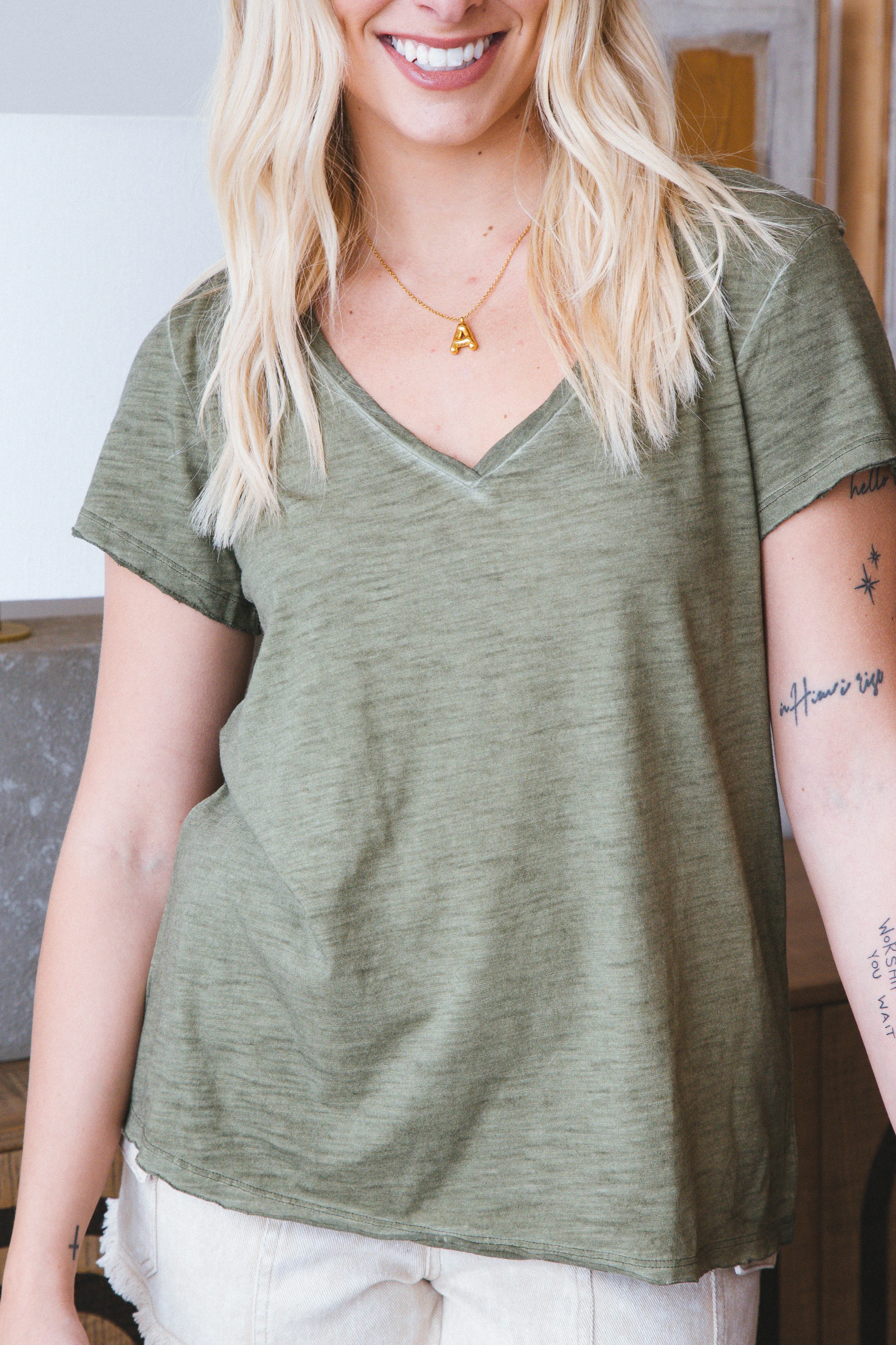 Carefree Tee, Burnt Olive | Sanctuary