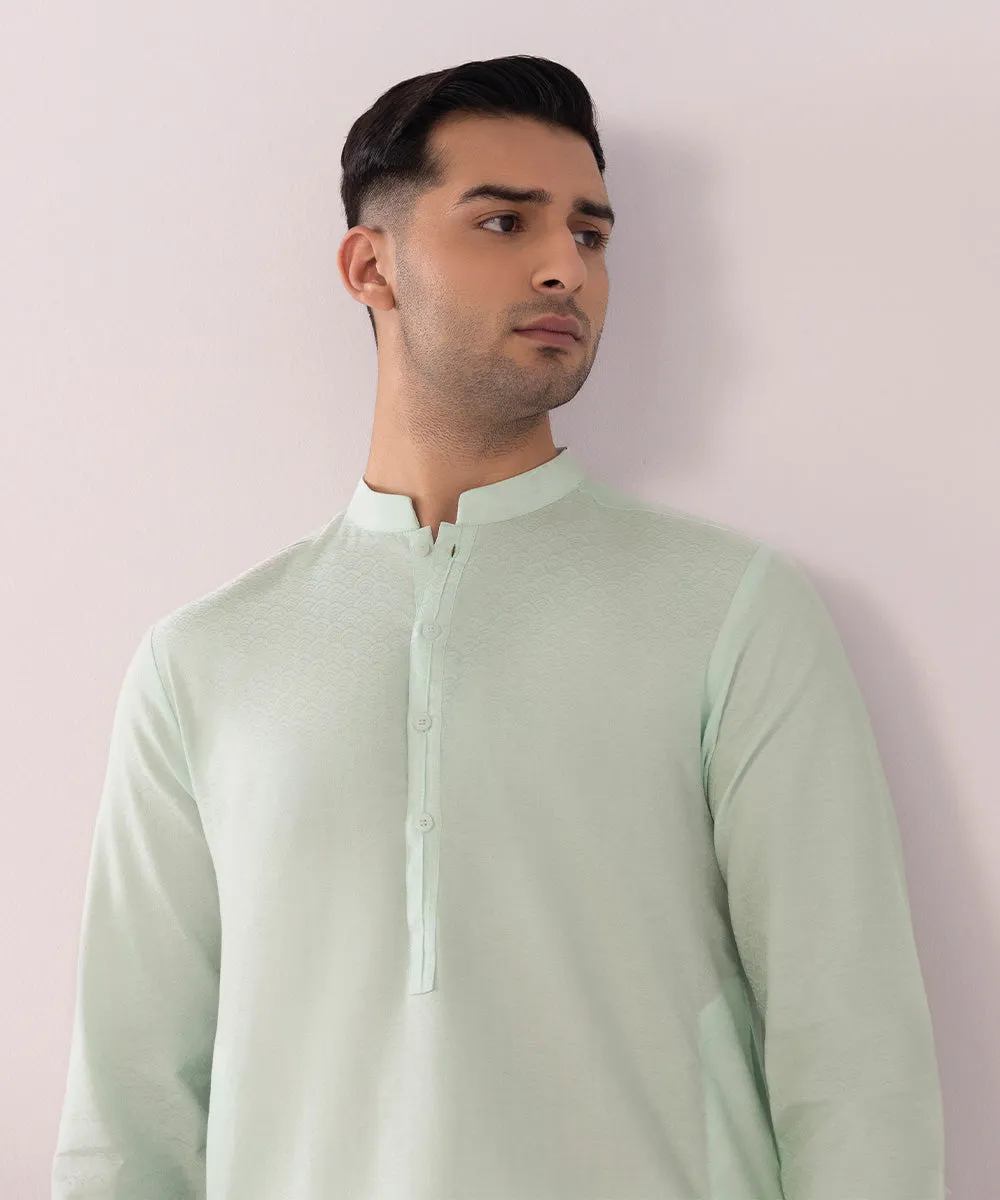 Cotton Jacquard Kurta