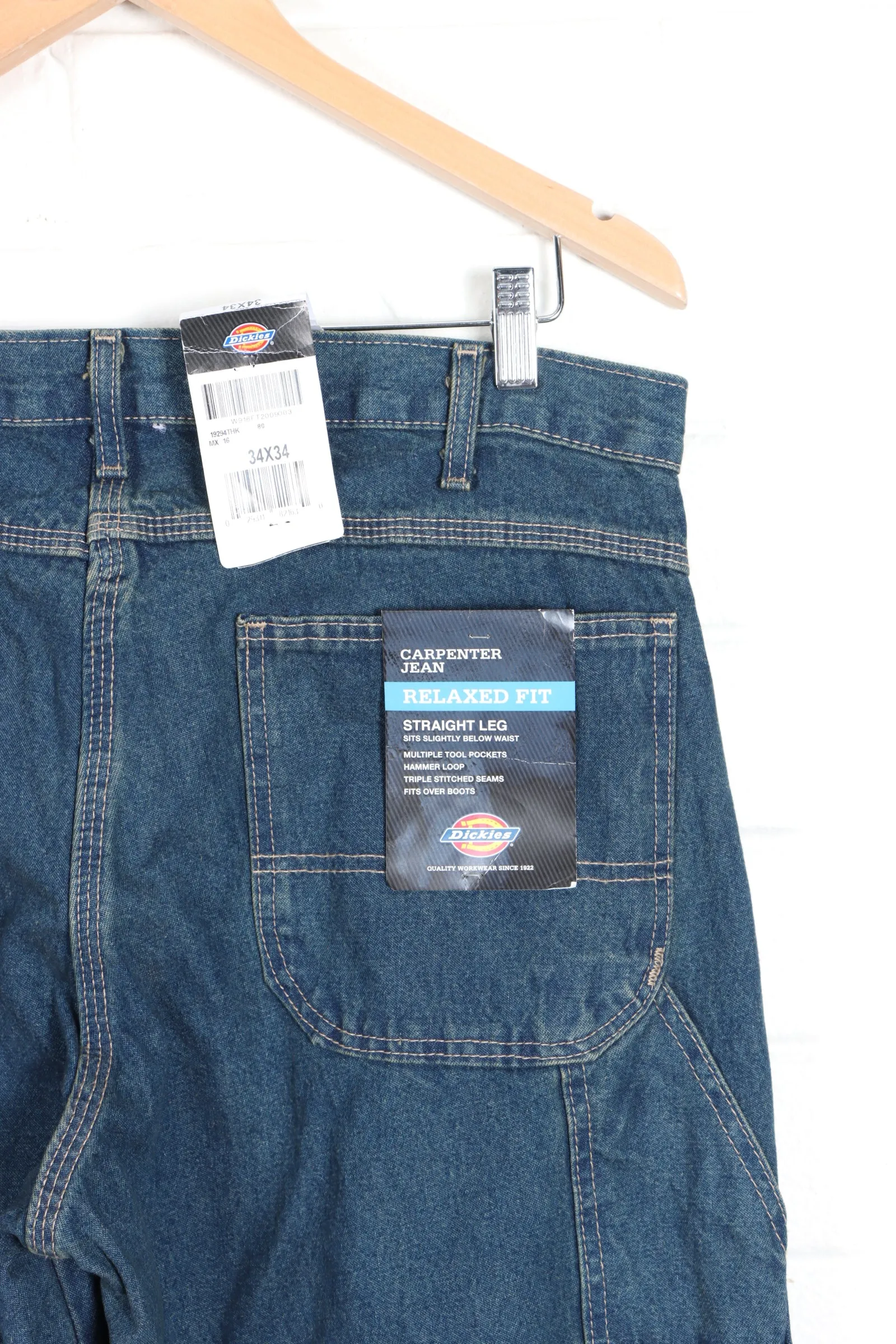 DICKIES Deadstock Relaxed Fit Carpenter Jeans (34 x 34)