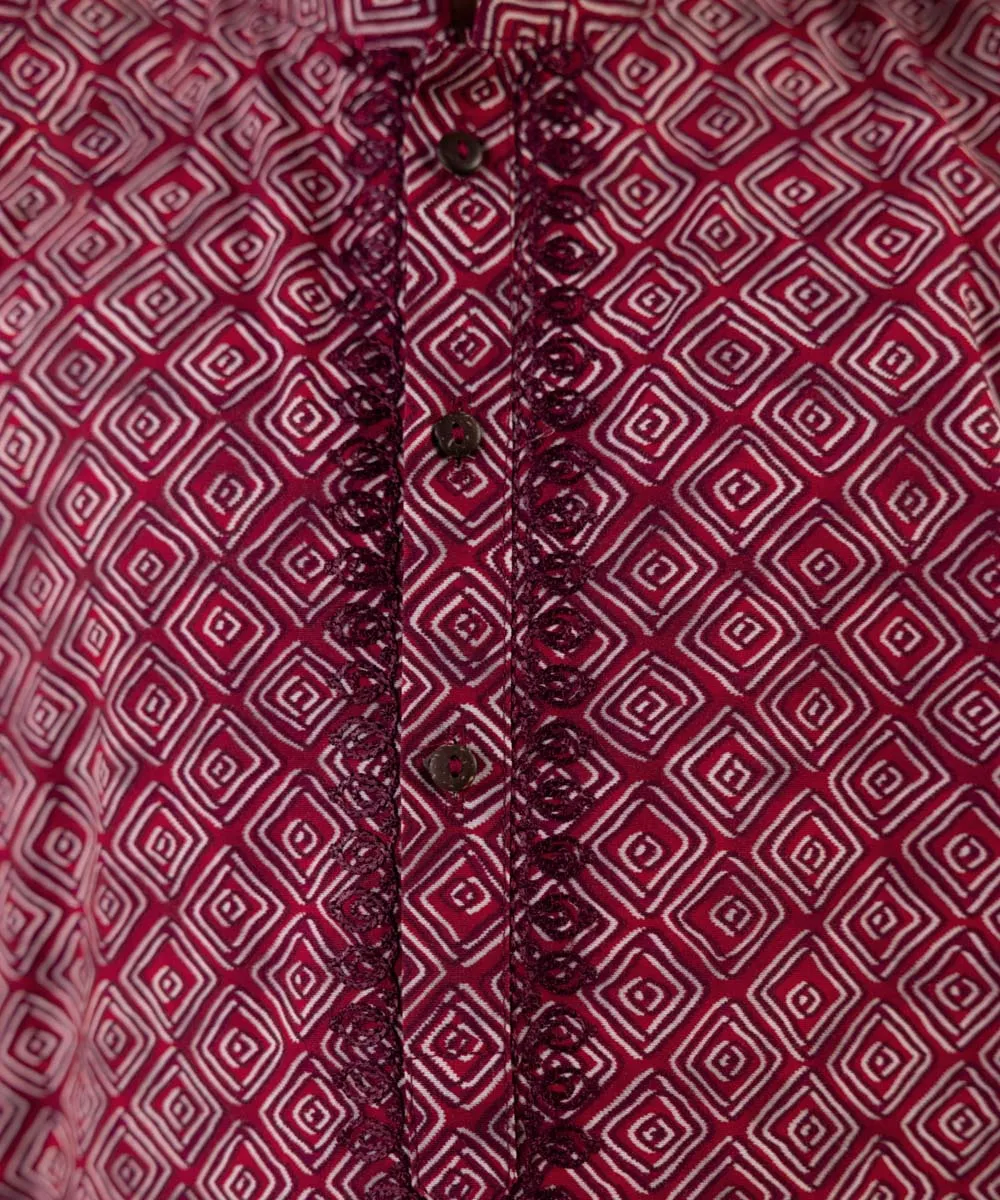 Embroidered Cambric Kurta