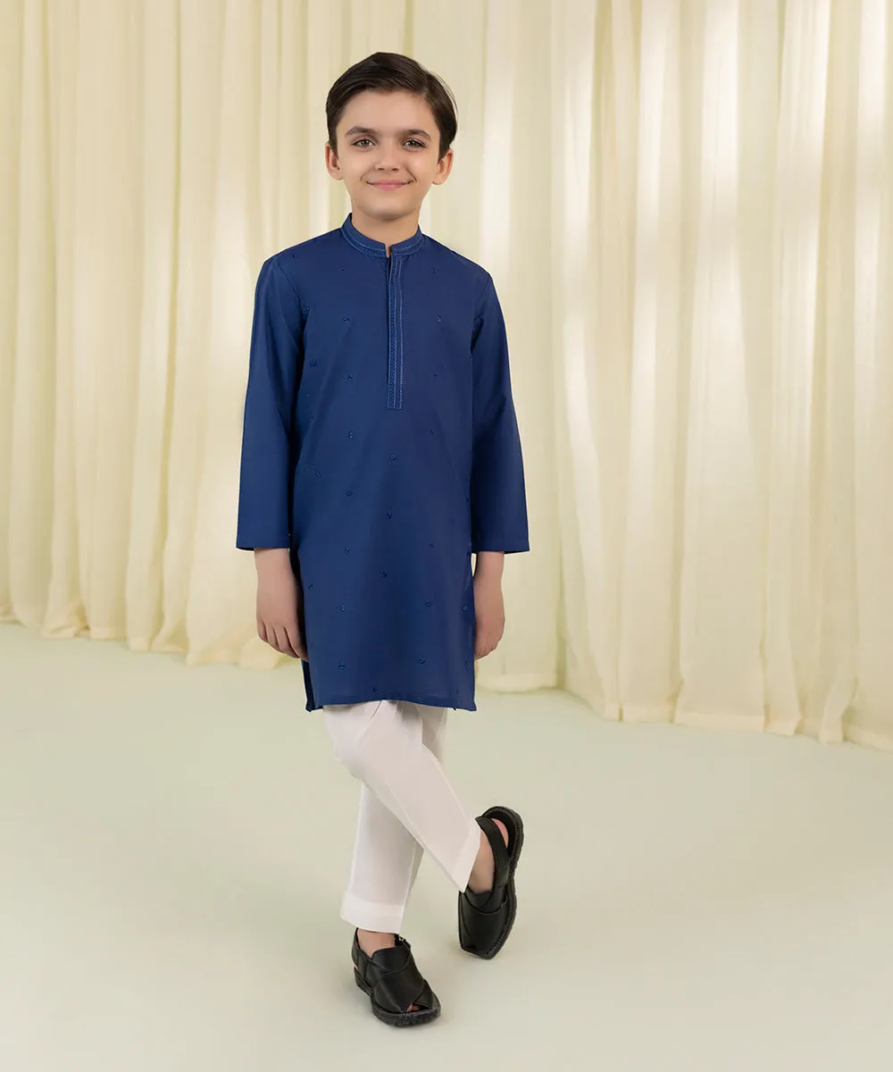 Embroidered Cambric Kurta