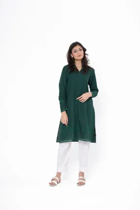 Embroidered Khaddar Kurta