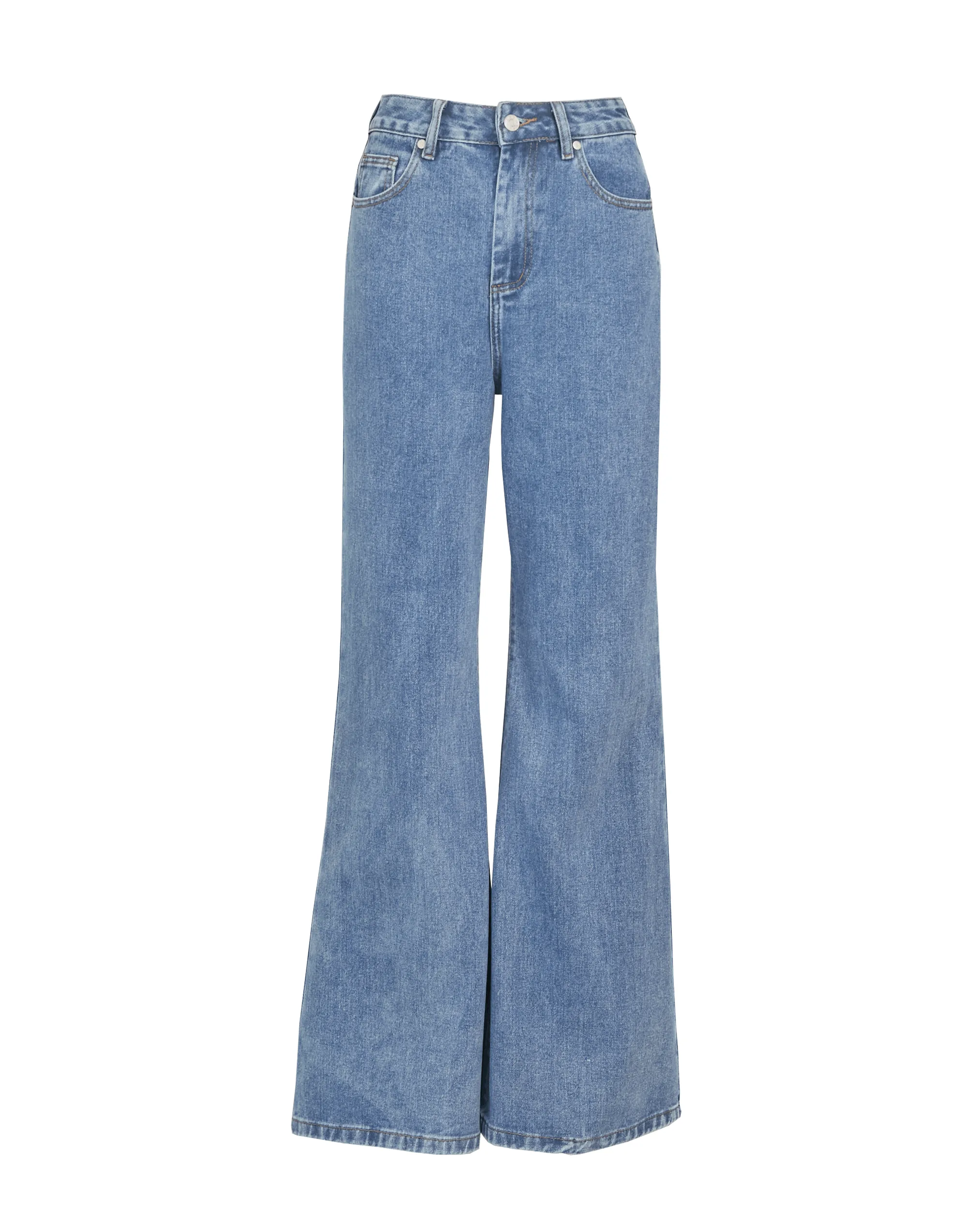 Ethan Wide Leg Jeans (Mid Wash)