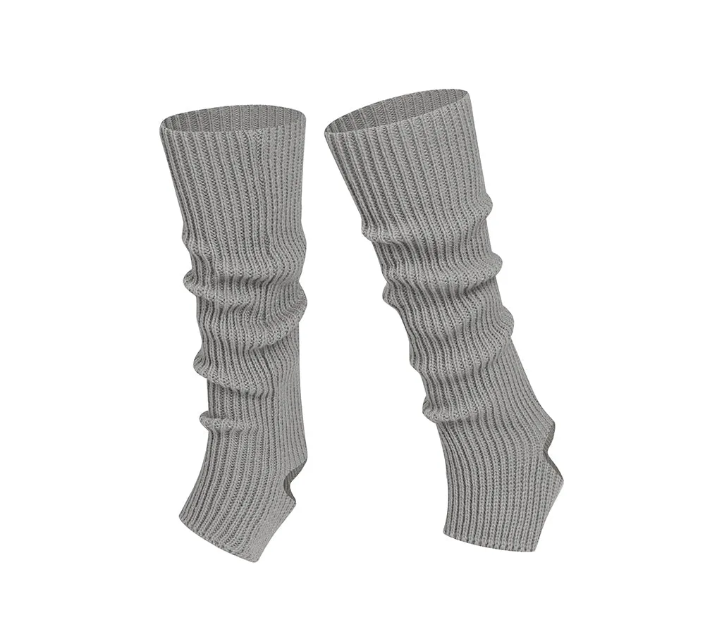 EVERAU Women Stretchy Ribbed Knit Stirrup Leg Warmers