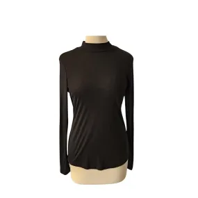 H&M Black Semi-sheer High-neck Knit Top | Brand New |