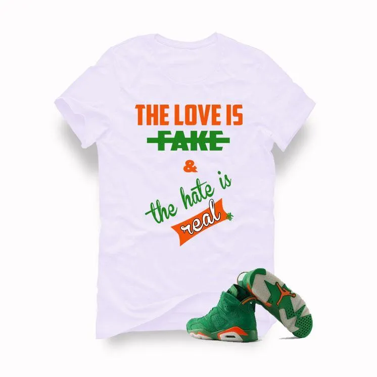 Jordan 6 Gatorade Green White T (The love is fake)