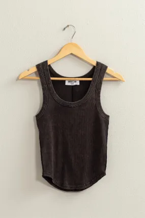 Jr Tank Top Scoop Neck - Black