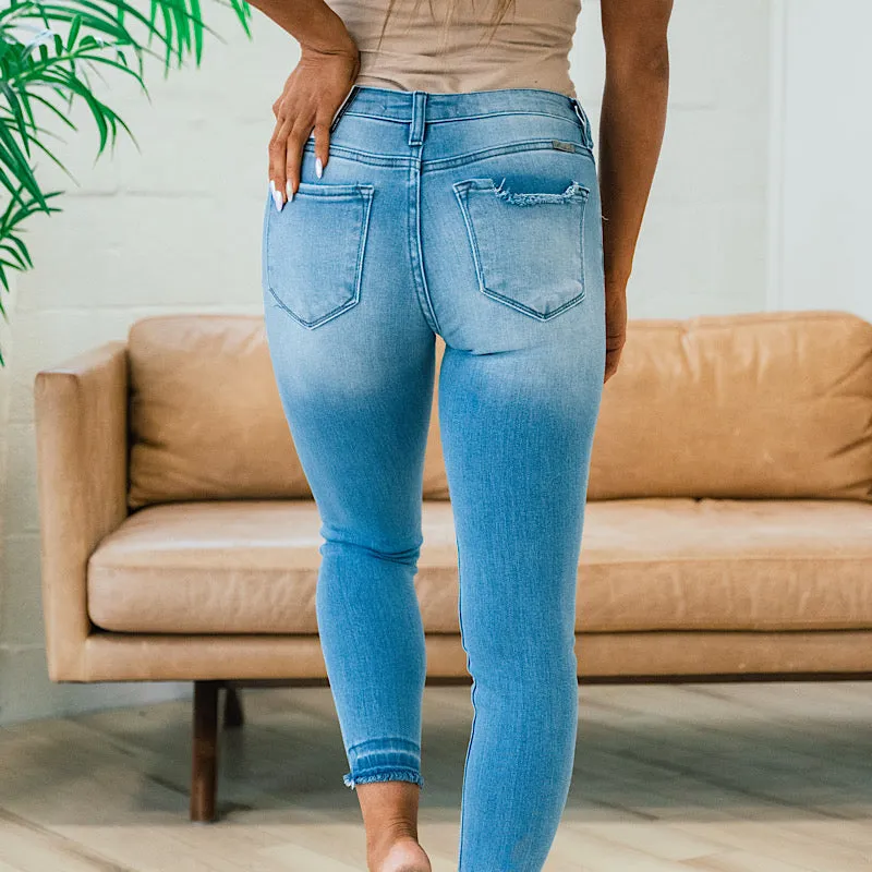 KanCan Colette Distressed Released Hem Skinny Jeans