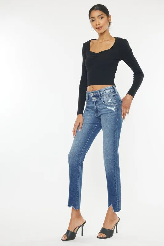 KanCan High Rise Slim Straight