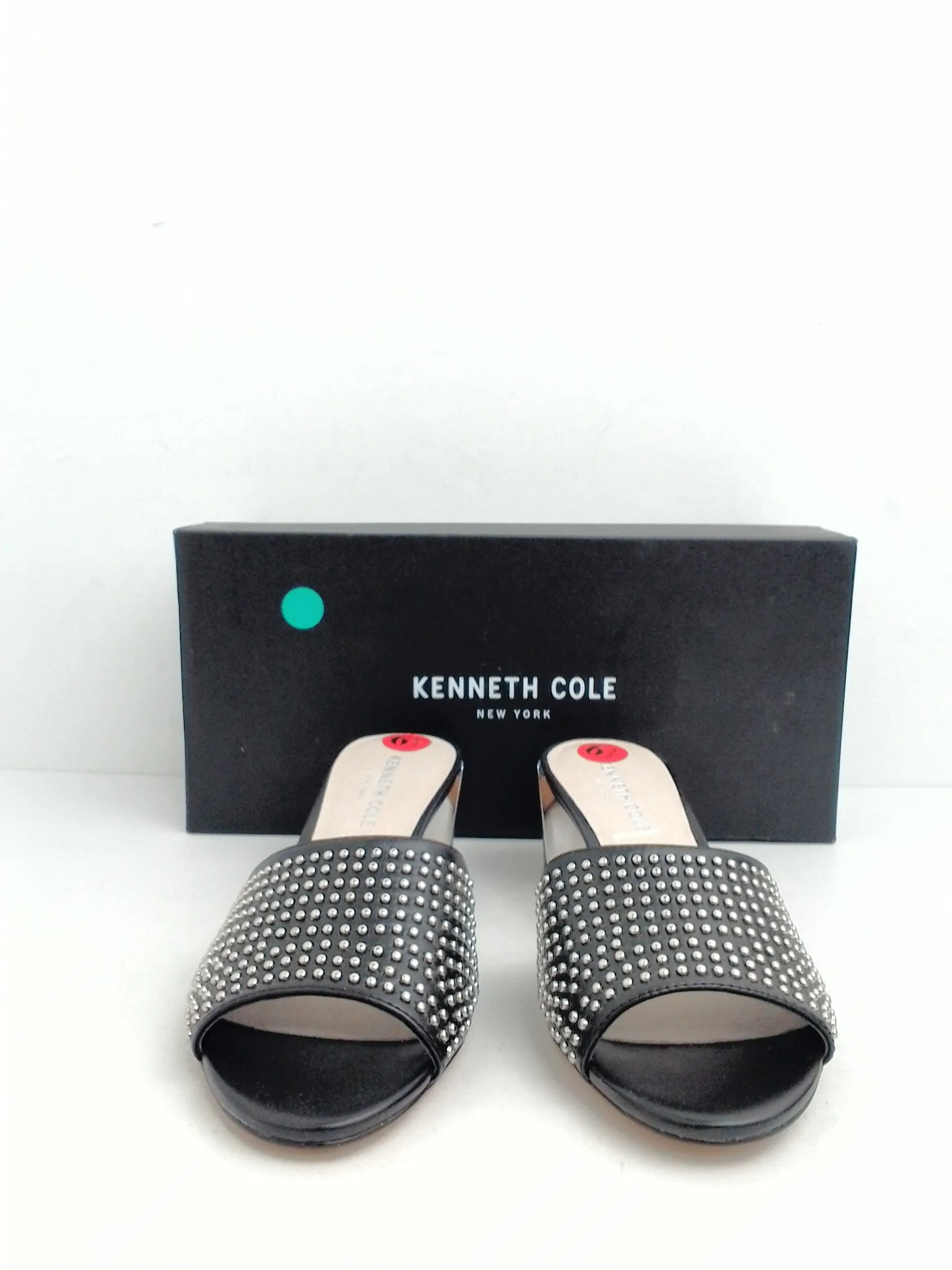 Kenneth Cole New York Women's Nash Studs Black Mule Size 6.5 M