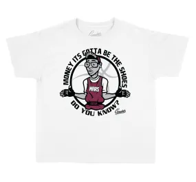 Kids Burgundy 8 Shirt - Gotta Be Shoes - White