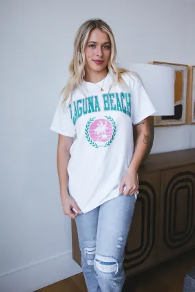 Laguna Beach Oversized Graphic Tee, White