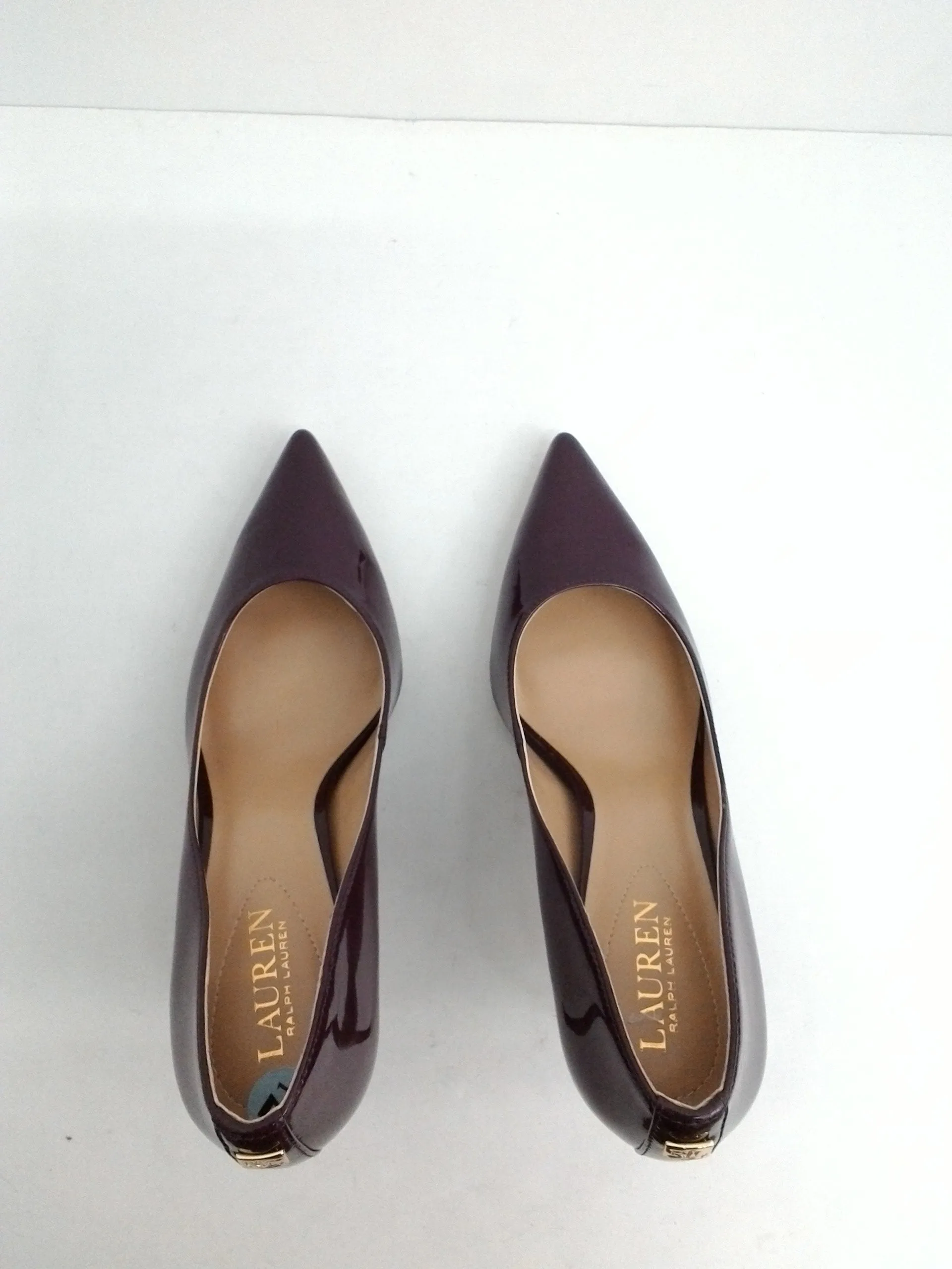 Lauren Ralph Lauren Women's Lanette Burgundy Patent Heels Size 7.5 B