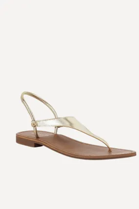 Leather Flat Thong Sandals