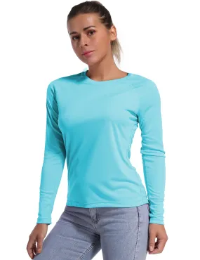 Long Sleeve Athletic Shirts blue_yogastudio