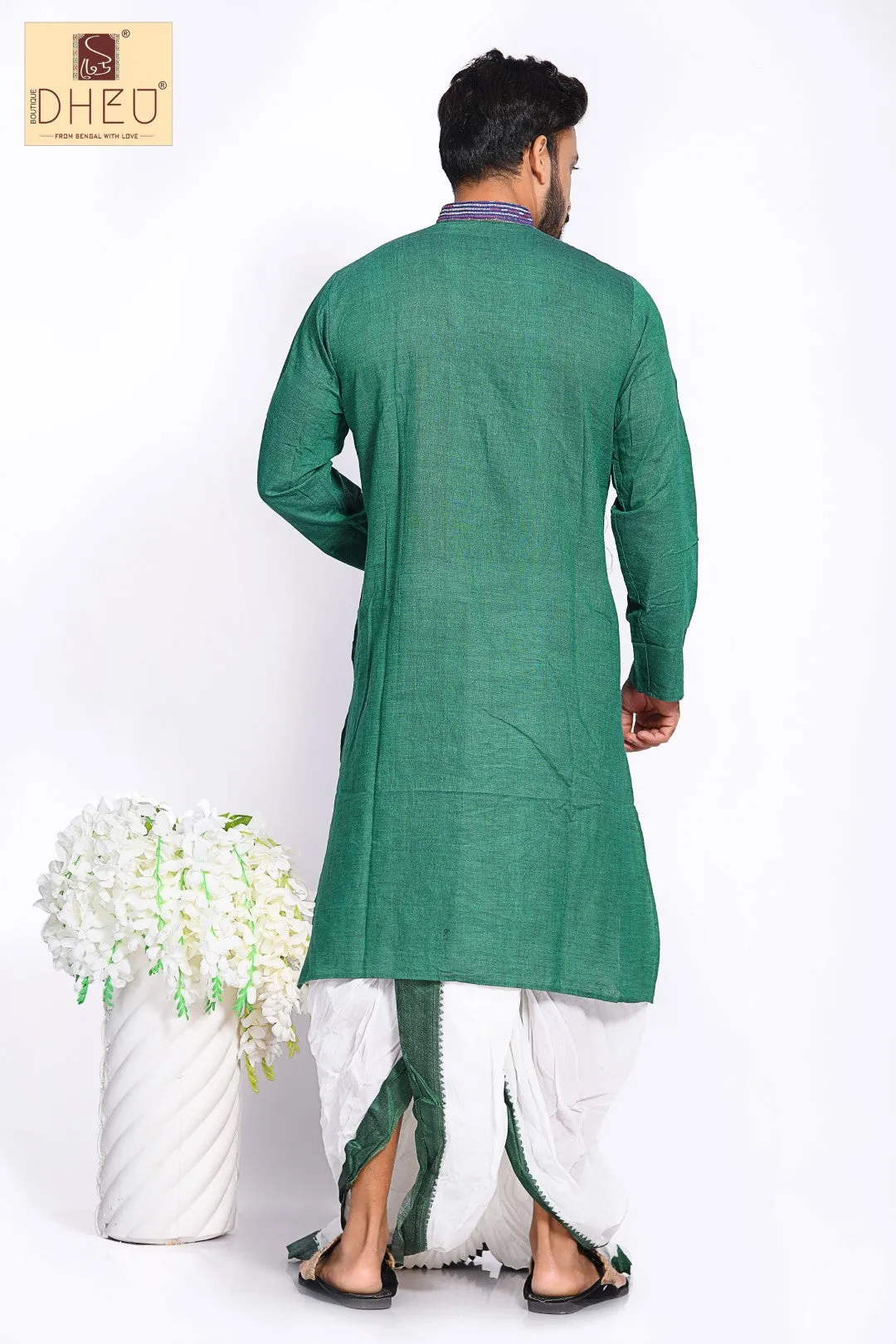 Man in Green 2- Dhoti(optional) Kurta Full Set