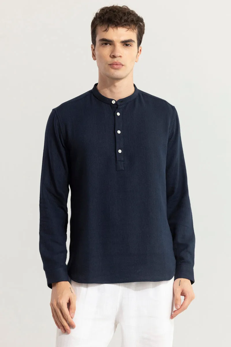 Mandarin Line Navy Kurta