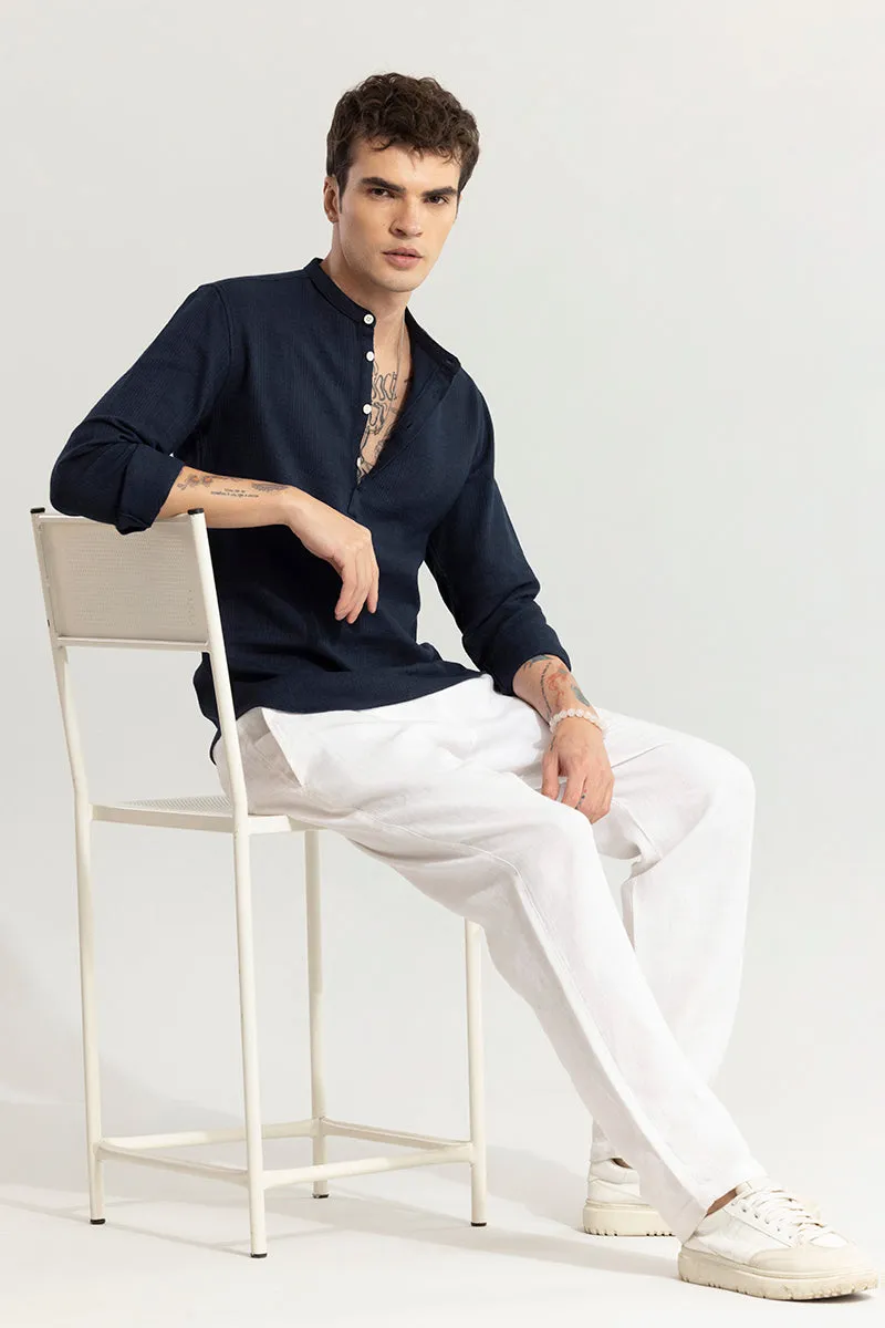 Mandarin Line Navy Kurta