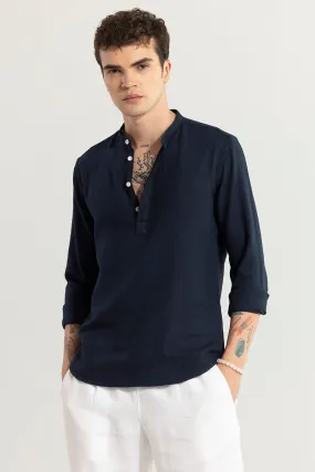 Mandarin Line Navy Kurta