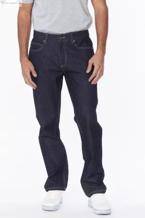 Men's Straight Leg Jeans Raw Blue